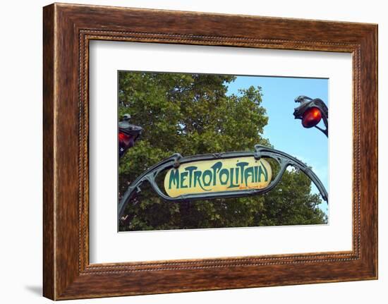 Metro Sign Paris-Hans Peter Merten-Framed Photographic Print