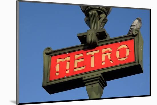 Metro Sign Paris-Hans Peter Merten-Mounted Photographic Print