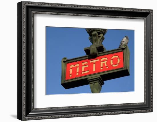 Metro Sign Paris-Hans Peter Merten-Framed Photographic Print