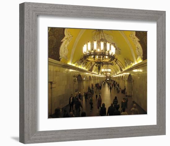 Metro Station Komsomolskaja, Moscow, Russia-null-Framed Art Print