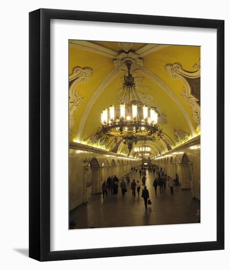 Metro Station Komsomolskaja, Moscow, Russia-null-Framed Art Print