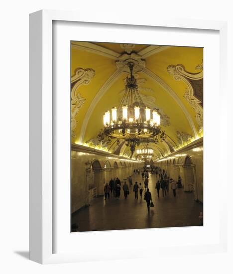 Metro Station Komsomolskaja, Moscow, Russia-null-Framed Art Print