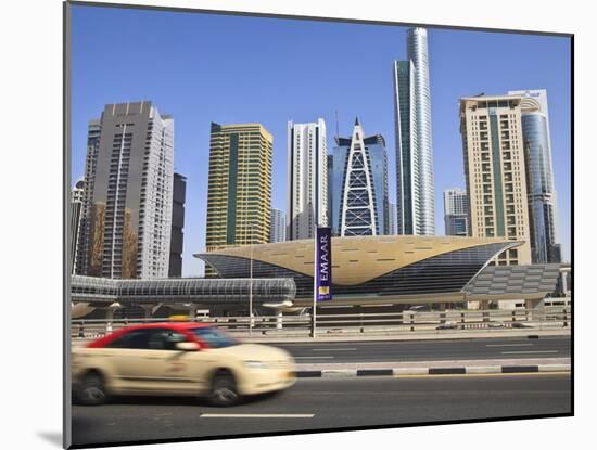 Metro Station, Sheikh Zayed Road, Dubai, United Arab Emirates, Middle East-Amanda Hall-Mounted Photographic Print