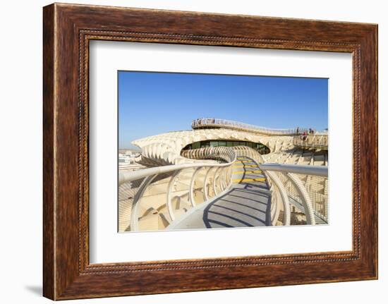 Metropol Parasol walkways, Plaza de la Encarnacion, Spain-Neale Clark-Framed Photographic Print