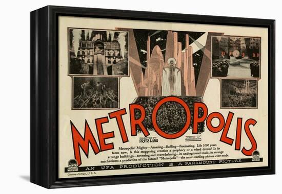 Metropolis, 1926-null-Framed Stretched Canvas