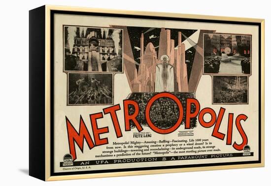 Metropolis, 1926-null-Framed Stretched Canvas