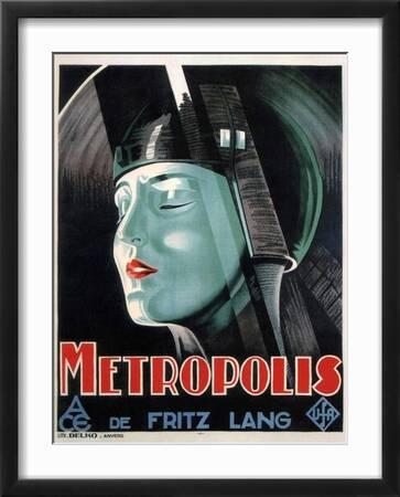Poster Art Vintage – Couverture Magazine Métropole 1927 – Gris – 40x30 Cm – Neuf