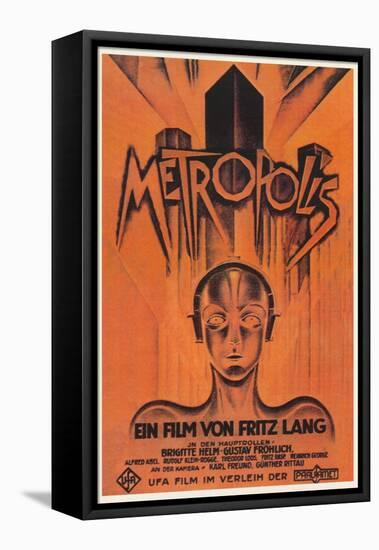 Metropolis, Brazilian Movie Poster, 1926-null-Framed Stretched Canvas