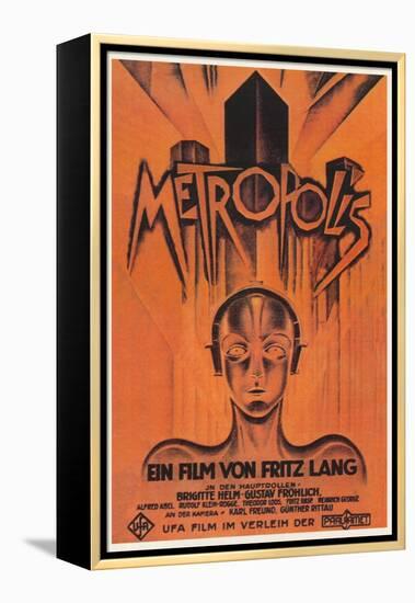 Metropolis, Brazilian Movie Poster, 1926-null-Framed Stretched Canvas