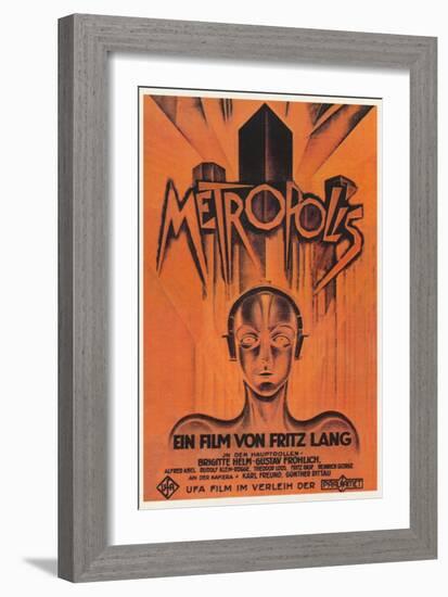 Metropolis, Brazilian Movie Poster, 1926-null-Framed Art Print