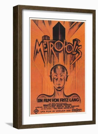 Metropolis, Brazilian Movie Poster, 1926-null-Framed Art Print