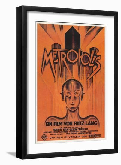 Metropolis, Brazilian Movie Poster, 1926-null-Framed Art Print