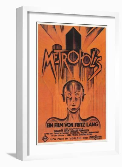 Metropolis, Brazilian Movie Poster, 1926-null-Framed Art Print