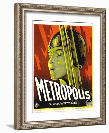 Metropolis, Brigitte Helm, 1927-null-Framed Art Print