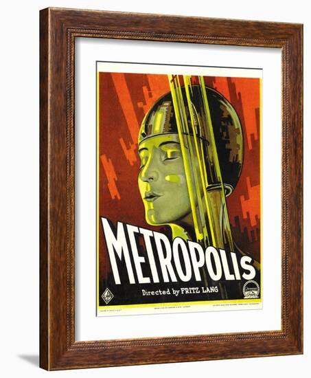 Metropolis, Brigitte Helm, 1927-null-Framed Art Print