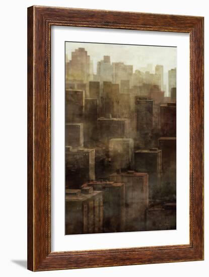 Metropolis City 1-Ken Roko-Framed Art Print