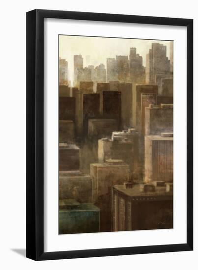 Metropolis City 2-Ken Roko-Framed Art Print