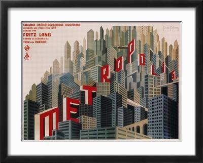 Vintage Couverture Magazine Métropole 1927 Gris Neuf Fine Art Print