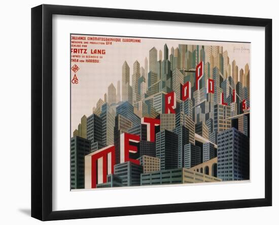 Metropolis, French Movie Poster, 1926-null-Framed Art Print