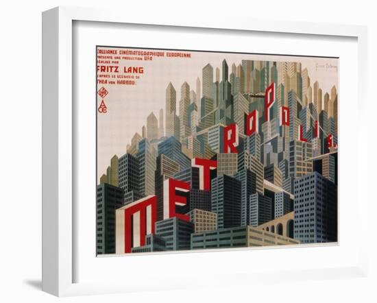 Metropolis, French Movie Poster, 1926-null-Framed Art Print