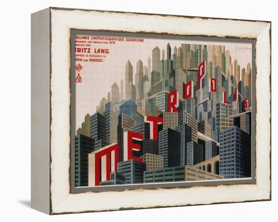 Metropolis, French Movie Poster, 1926-null-Framed Stretched Canvas