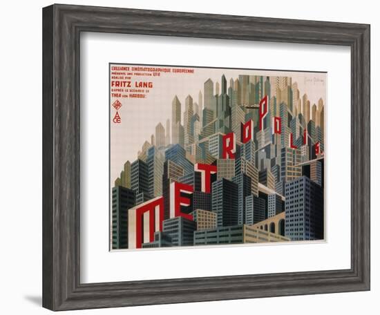 Metropolis, French Movie Poster, 1926-null-Framed Art Print