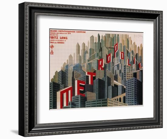 Metropolis, French Movie Poster, 1926-null-Framed Art Print