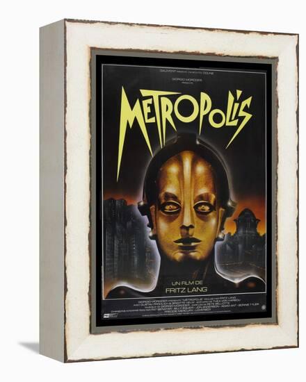 Metropolis, French Movie Poster, 1926-null-Framed Stretched Canvas