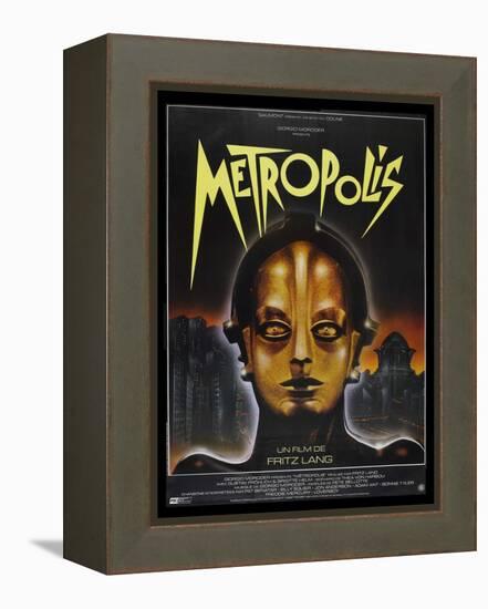 Metropolis, French Movie Poster, 1926-null-Framed Stretched Canvas