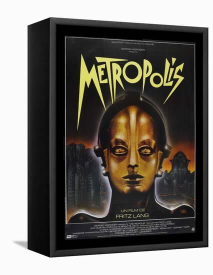 Metropolis, French Movie Poster, 1926-null-Framed Stretched Canvas