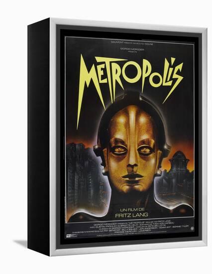 Metropolis, French Movie Poster, 1926-null-Framed Stretched Canvas