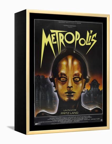 Metropolis, French Movie Poster, 1926-null-Framed Stretched Canvas