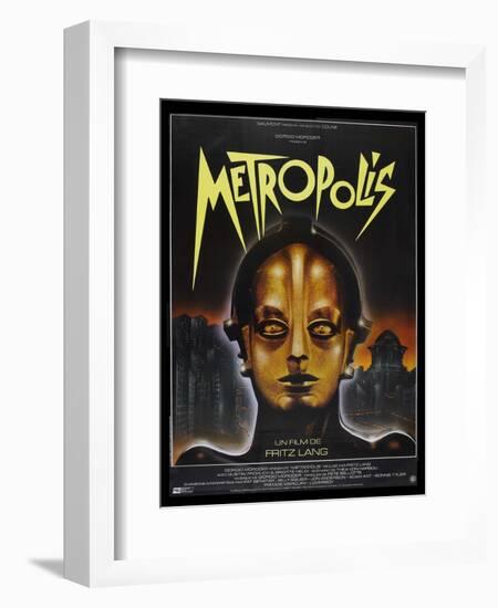 Metropolis, French Movie Poster, 1926-null-Framed Art Print