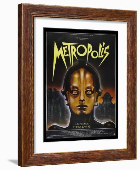 Metropolis, French Movie Poster, 1926-null-Framed Art Print