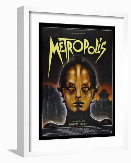 Metropolis, French Movie Poster, 1926-null-Framed Art Print