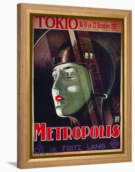 Metropolis, French Movie Poster, 1926-null-Framed Stretched Canvas