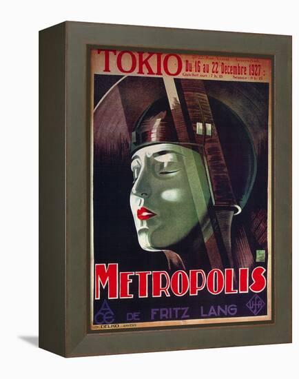 Metropolis, French Movie Poster, 1926-null-Framed Stretched Canvas