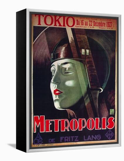 Metropolis, French Movie Poster, 1926-null-Framed Stretched Canvas