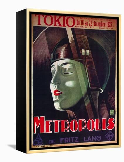 Metropolis, French Movie Poster, 1926-null-Framed Stretched Canvas