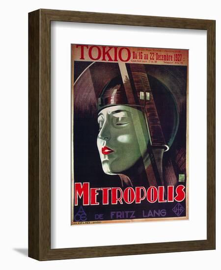 Metropolis, French Movie Poster, 1926-null-Framed Art Print