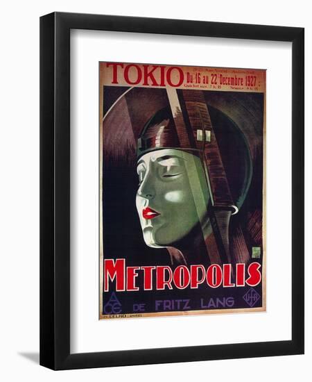 Metropolis, French Movie Poster, 1926-null-Framed Art Print