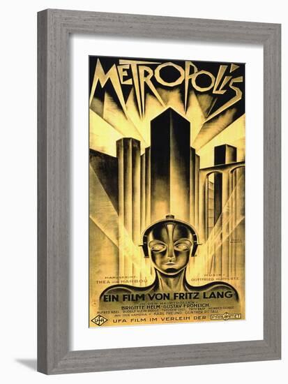 Metropolis, Fritz Lang-null-Framed Art Print