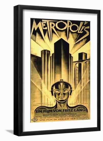 Metropolis, Fritz Lang-null-Framed Art Print