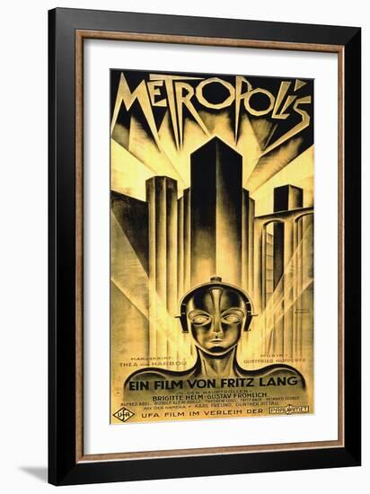 Metropolis, Fritz Lang-null-Framed Art Print