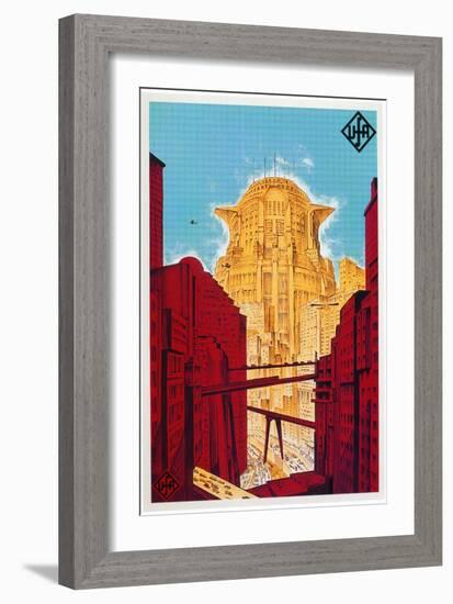 Metropolis, German Movie Poster, 1926-null-Framed Art Print