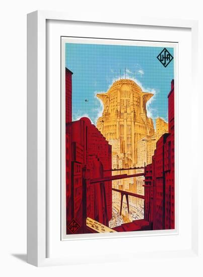 Metropolis, German Movie Poster, 1926-null-Framed Art Print