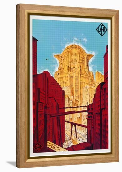 Metropolis, German Movie Poster, 1926-null-Framed Stretched Canvas