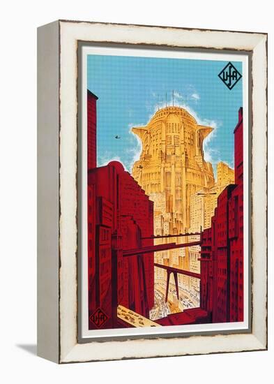 Metropolis, German Movie Poster, 1926-null-Framed Stretched Canvas