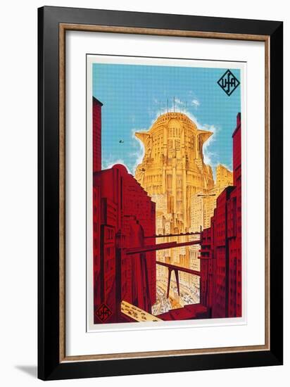 Metropolis, German Movie Poster, 1926-null-Framed Premium Giclee Print