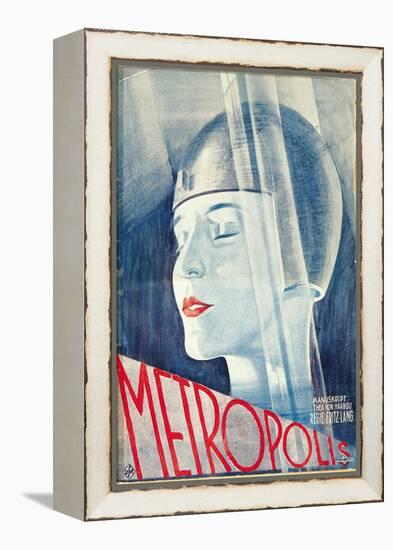 Metropolis, German Movie Poster, 1926-null-Framed Stretched Canvas